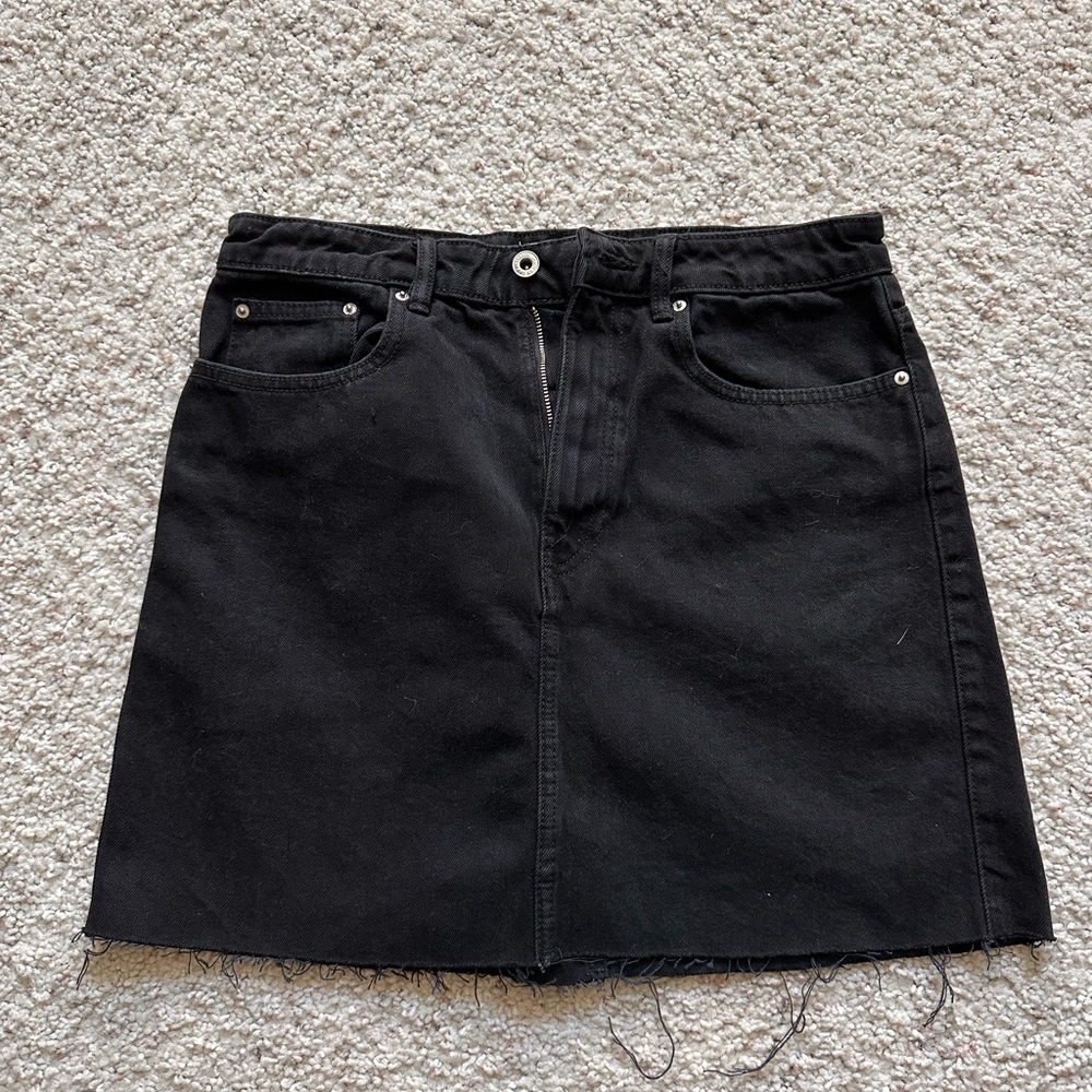 Black Mini Skirt denim